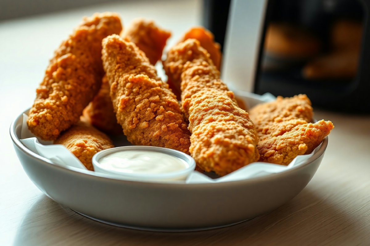 Bastoncini di pollo croccanti in friggitrice ad aria: il trucco per una cena veloce e irresistibile