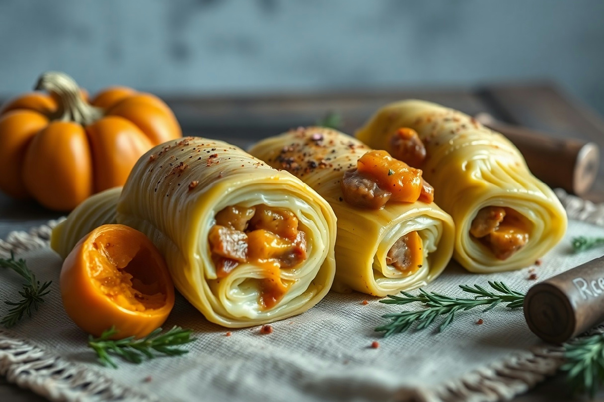 Sorpresa in tavola: involtini di verza, zucca e salsiccia che conquisteranno tutti al primo morso